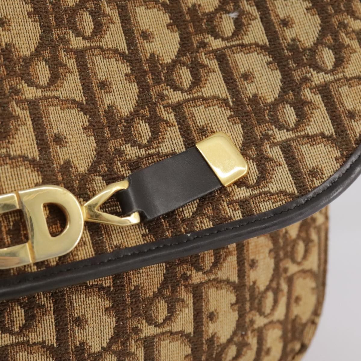 Dior Cd Brown Canvas Shoulder Bag (Pre-Owned) Size ONE SIZE - 11 Thumbnail
