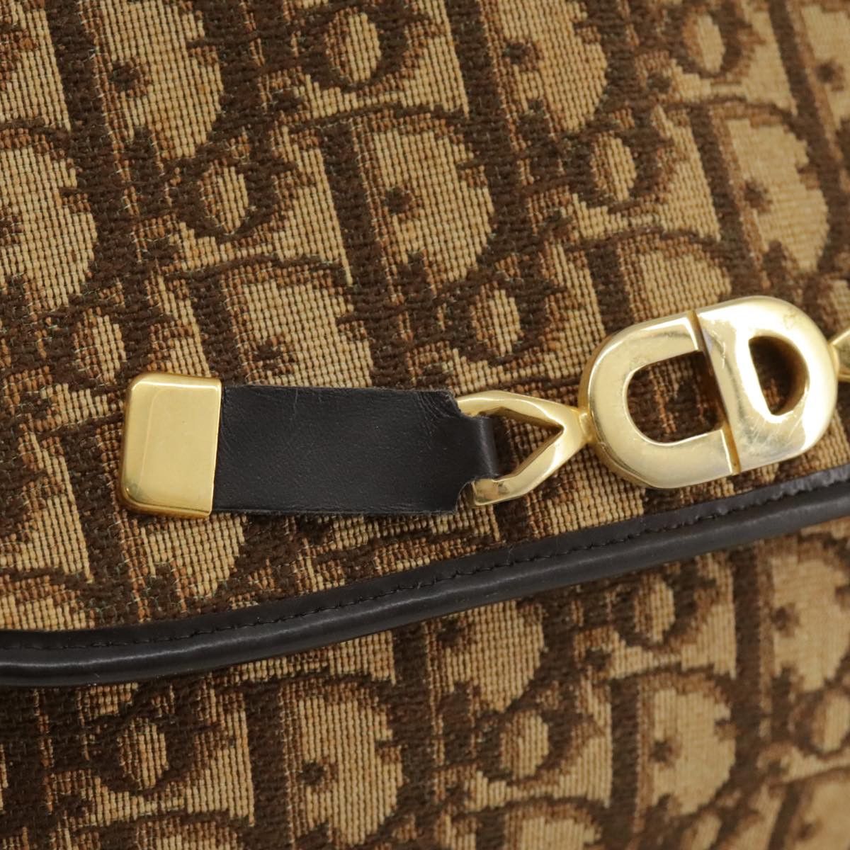 Dior Cd Brown Canvas Shoulder Bag (Pre-Owned) Size ONE SIZE - 12 Thumbnail