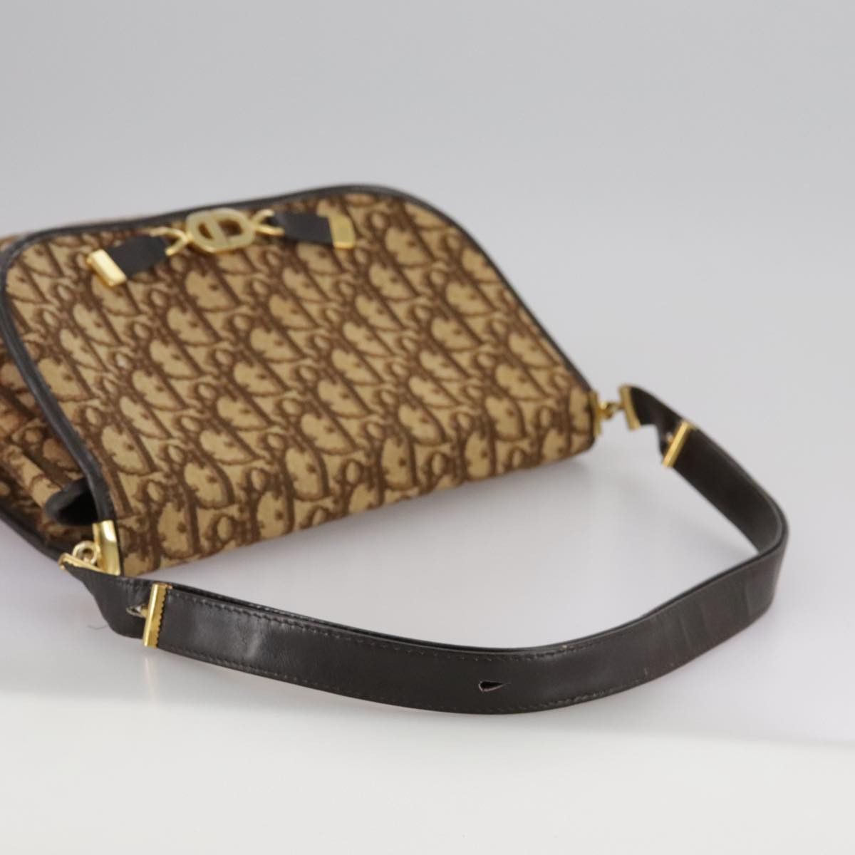 Dior Cd Brown Canvas Shoulder Bag (Pre-Owned) Size ONE SIZE - 5 Thumbnail