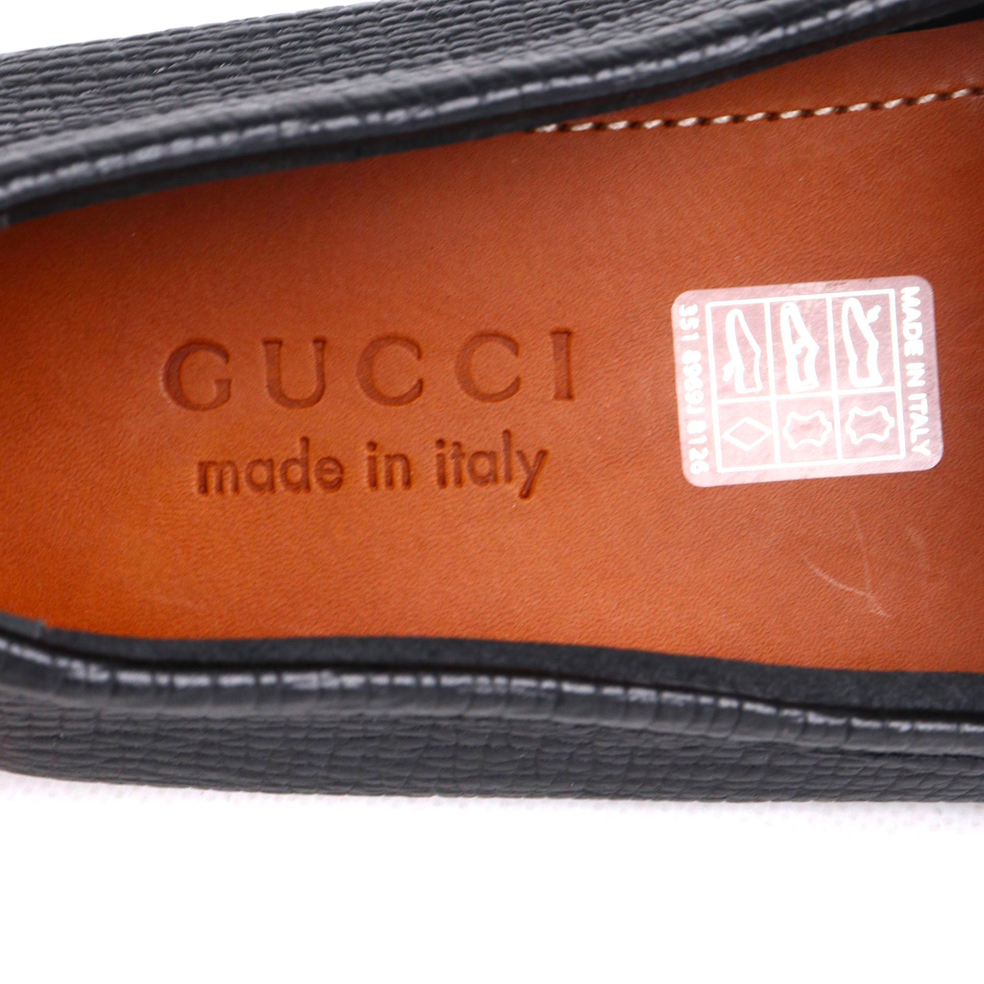 Gucci GUCCI - Gucci Horsebit loafers in black grained leather (T44) Size US 10 / IT 40 - 4 Thumbnail