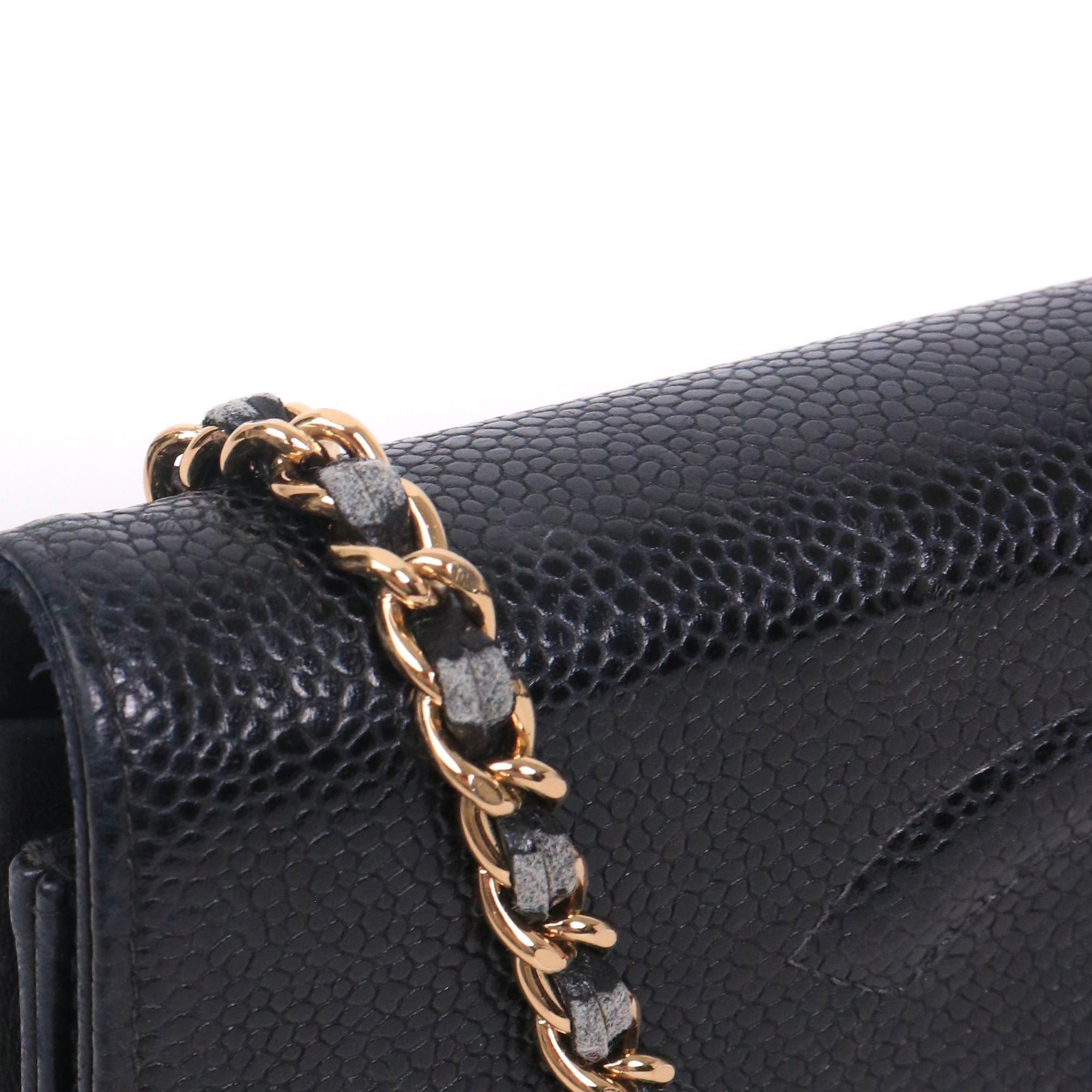 Chanel CHANEL - Chanel Wallet On Chain bag in vintage black caviar leather Size ONE SIZE - 6 Thumbnail