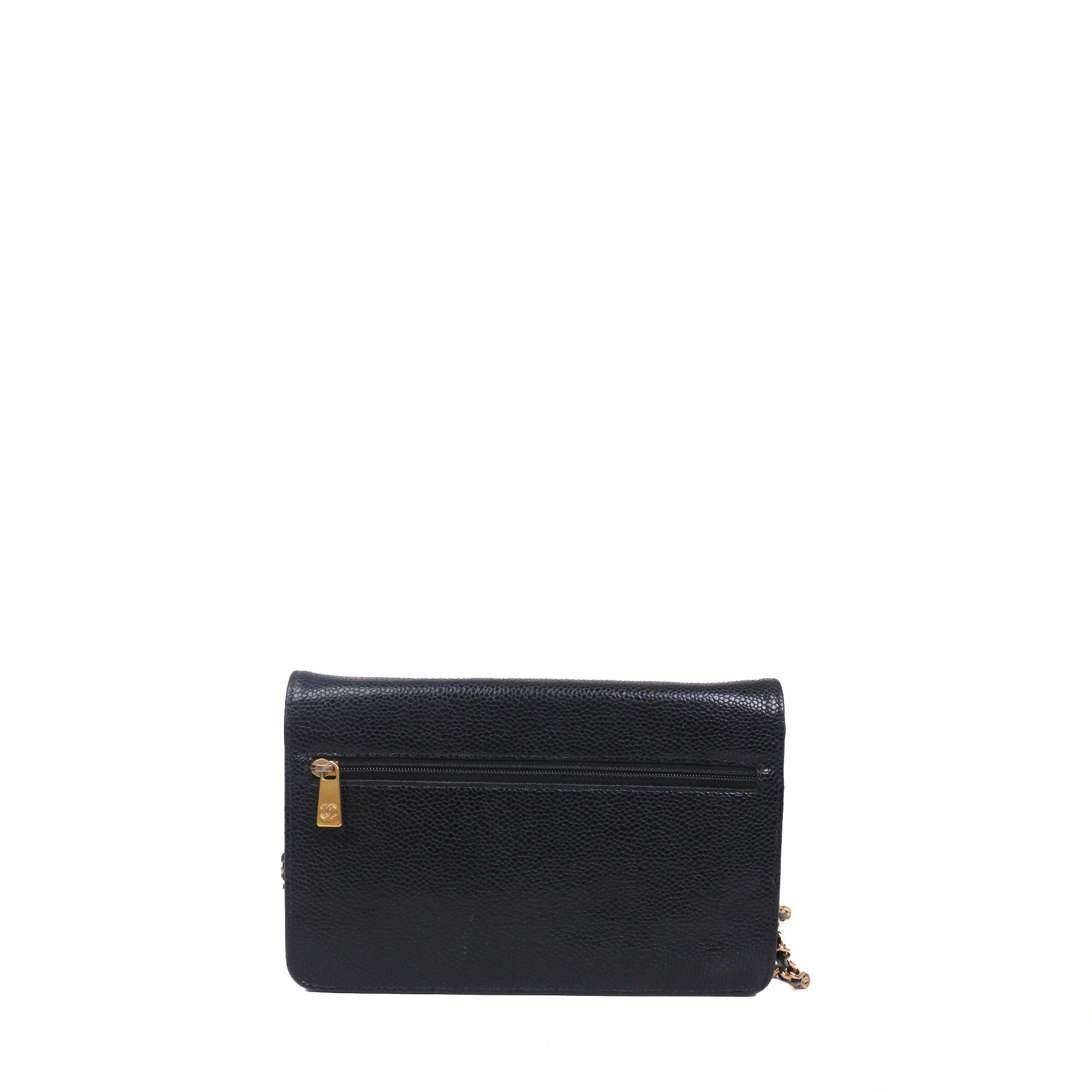 Chanel CHANEL - Chanel Wallet On Chain bag in vintage black caviar leather Size ONE SIZE - 3 Thumbnail