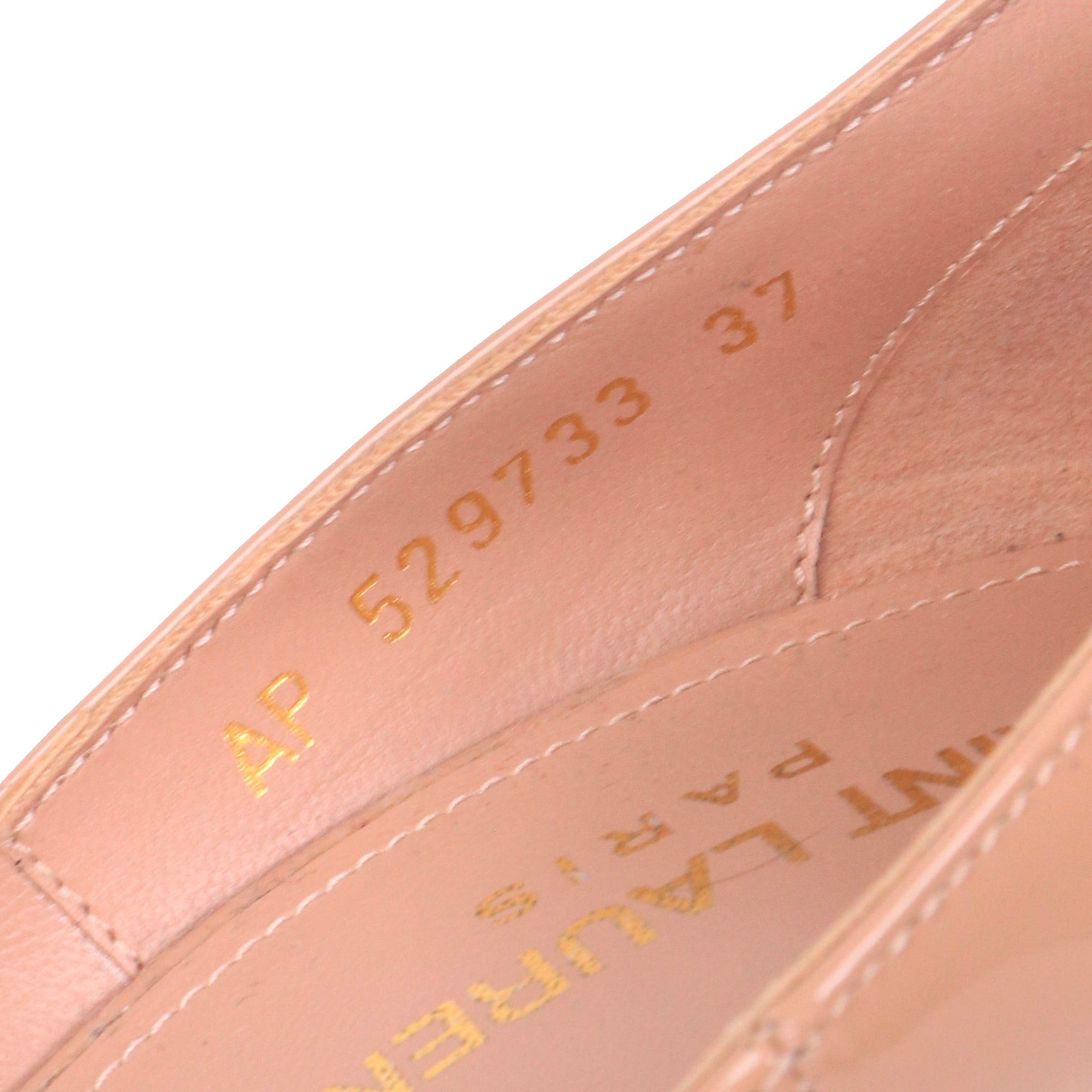 Saint Laurent Paris SAINT LAURENT - Saint Laurent Anja pumps in nude patent leather (T37) Size US 6 / IT 36 - 4 Thumbnail