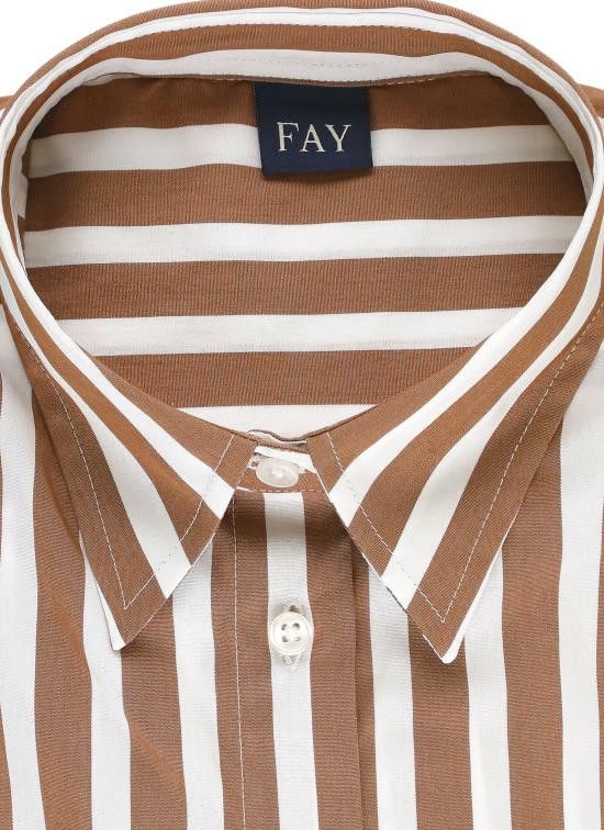 Fay FAY Women Shirts NCWA150568SXBH S003 Brown Size S / US 4 / IT 40 - 2 Thumbnail