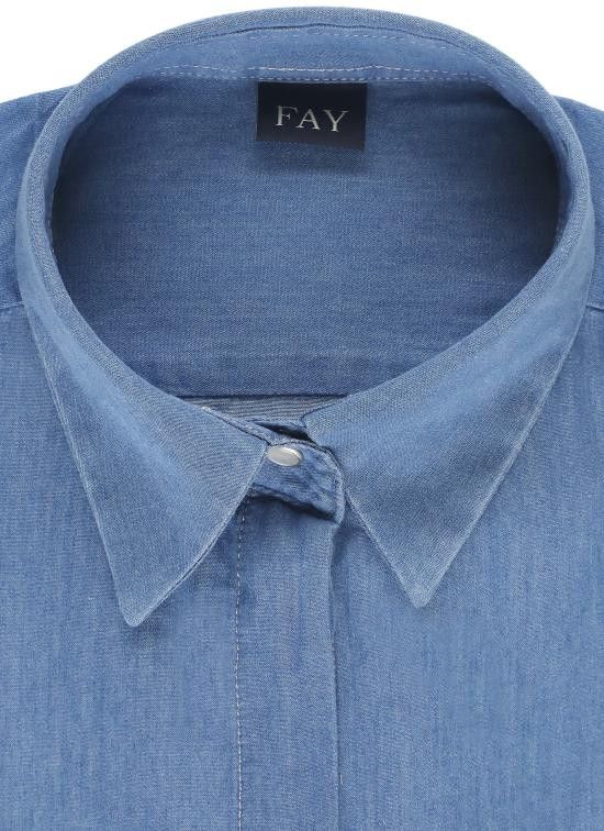 Fay FAY Women Shirts NCWA150565LMJP U200 Blue Size XS / US 0-2 / IT 36-38 - 2 Thumbnail