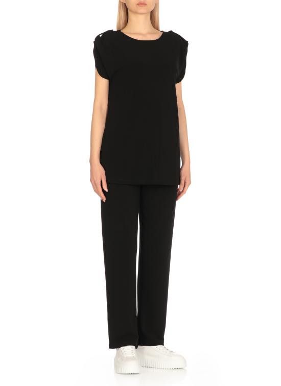 Fay FAY Women Shirts NPWB250666SXBB B999 Black Size S / US 4 / IT 40 - 3 Thumbnail