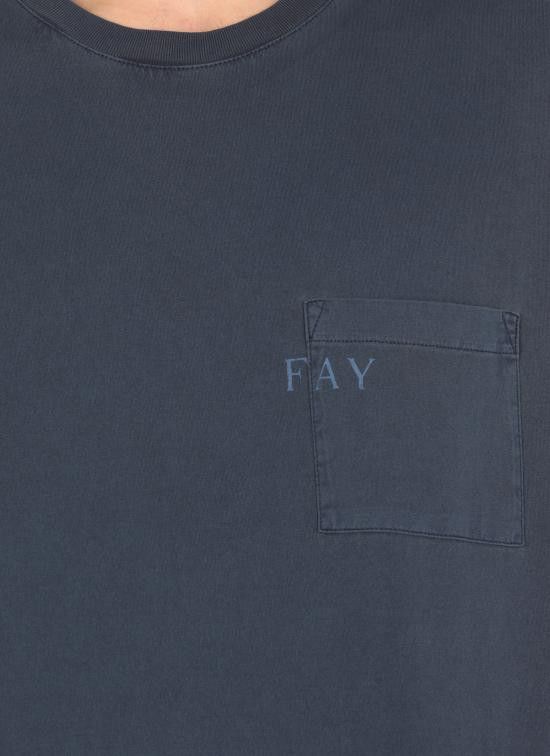 Fay FAY Men T-Shirts NPMB350132TUY1 U811 Blue Size US XL / EU 56 / 4 - 5 Thumbnail