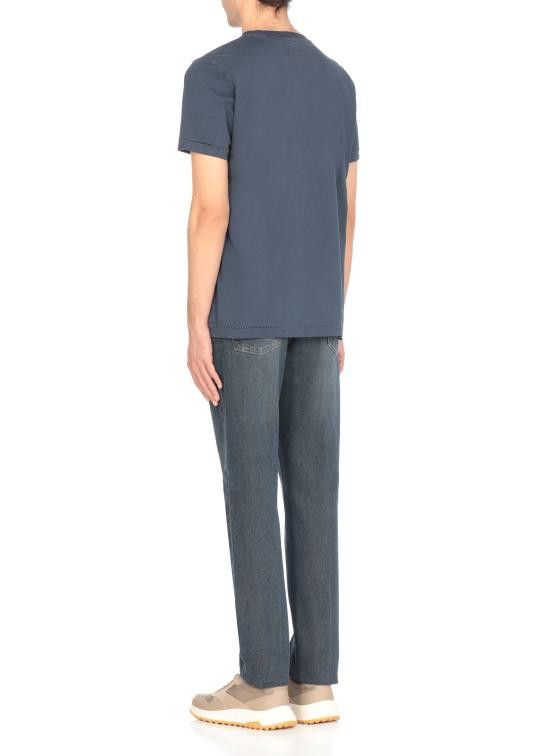 Fay FAY Men T-Shirts NPMB350132TUY1 U811 Blue Size US XXL / EU 58 / 5 - 4 Thumbnail