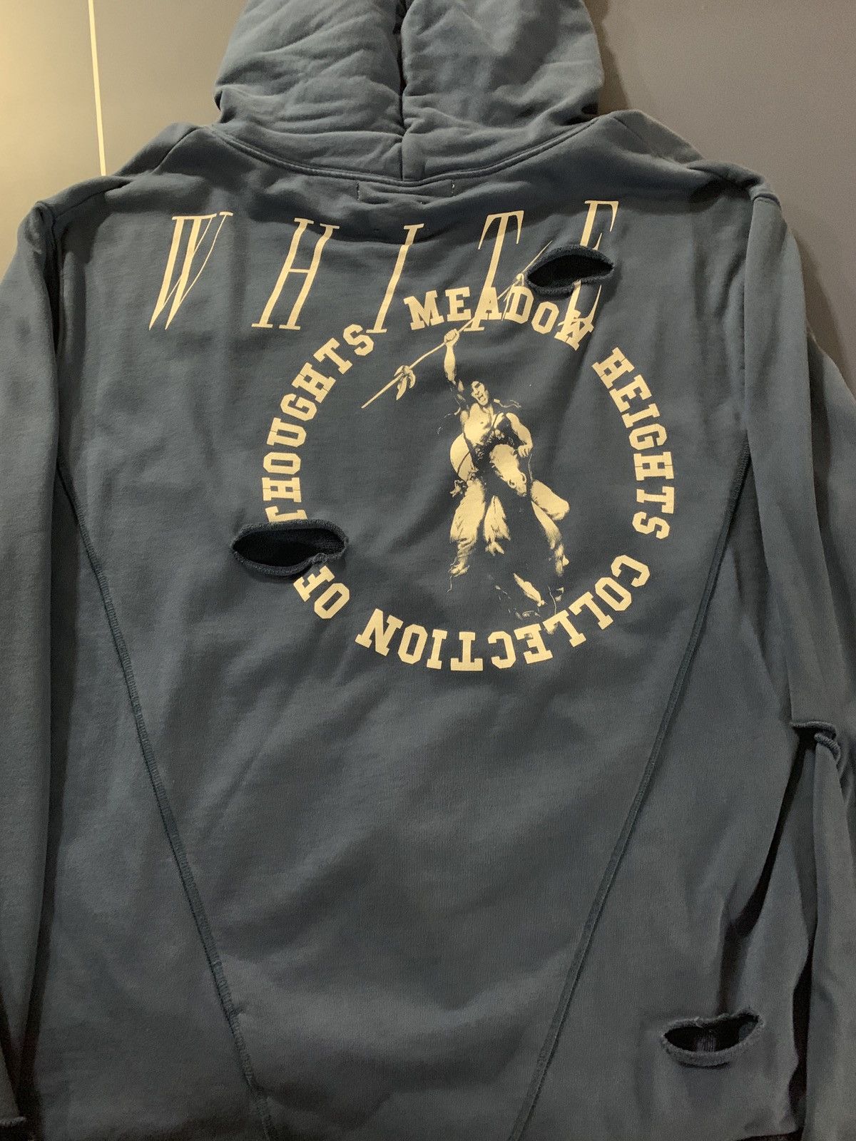 Off White Off White Meadow Heights Distressed Hoodie Grailed