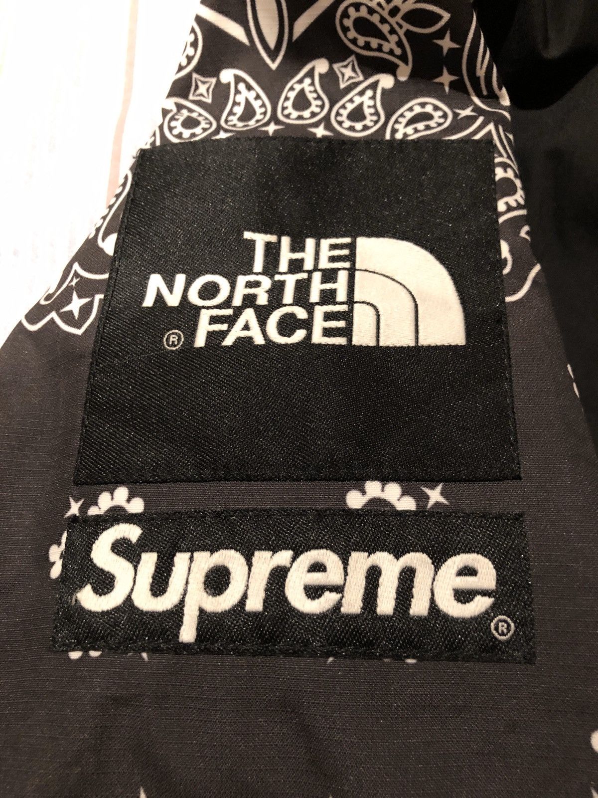 Supreme × The North Face Supreme X North Face Black Bandana Paisley Jacket  XL | Grailed