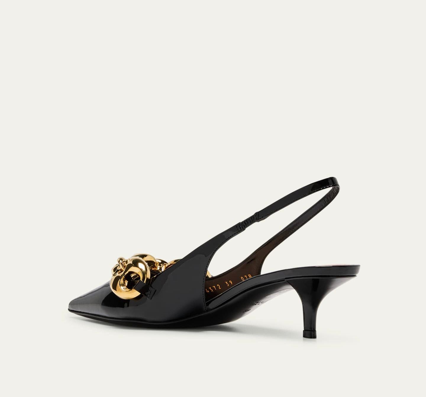 Gucci Gucci Marina Chain Patent Leather Slingback Pumps SIZE 40 Size ONE SIZE - 2 Thumbnail