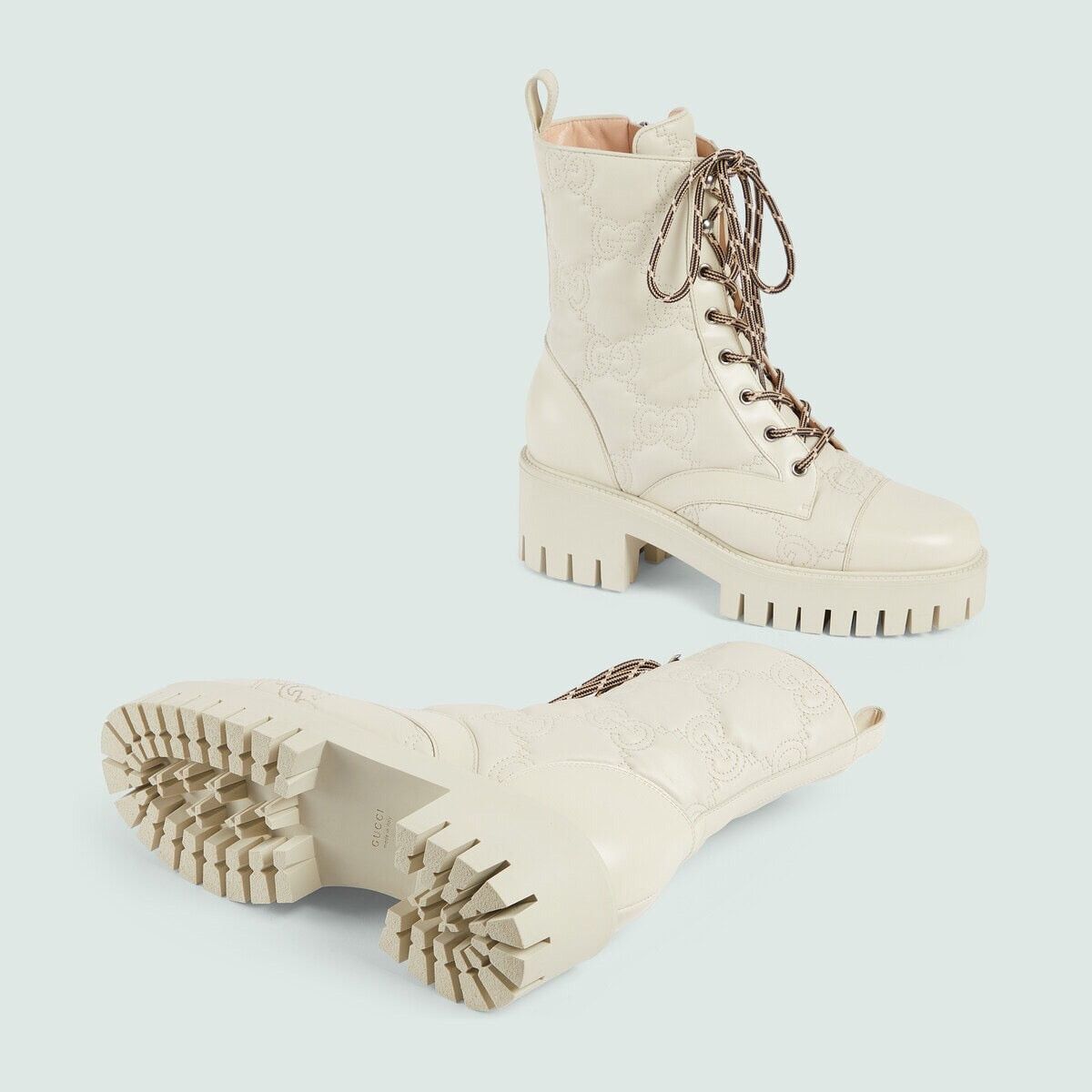 Gucci Gucci GG Matelasse Lace Up Boots SIZE 35 Size ONE SIZE - 4 Thumbnail