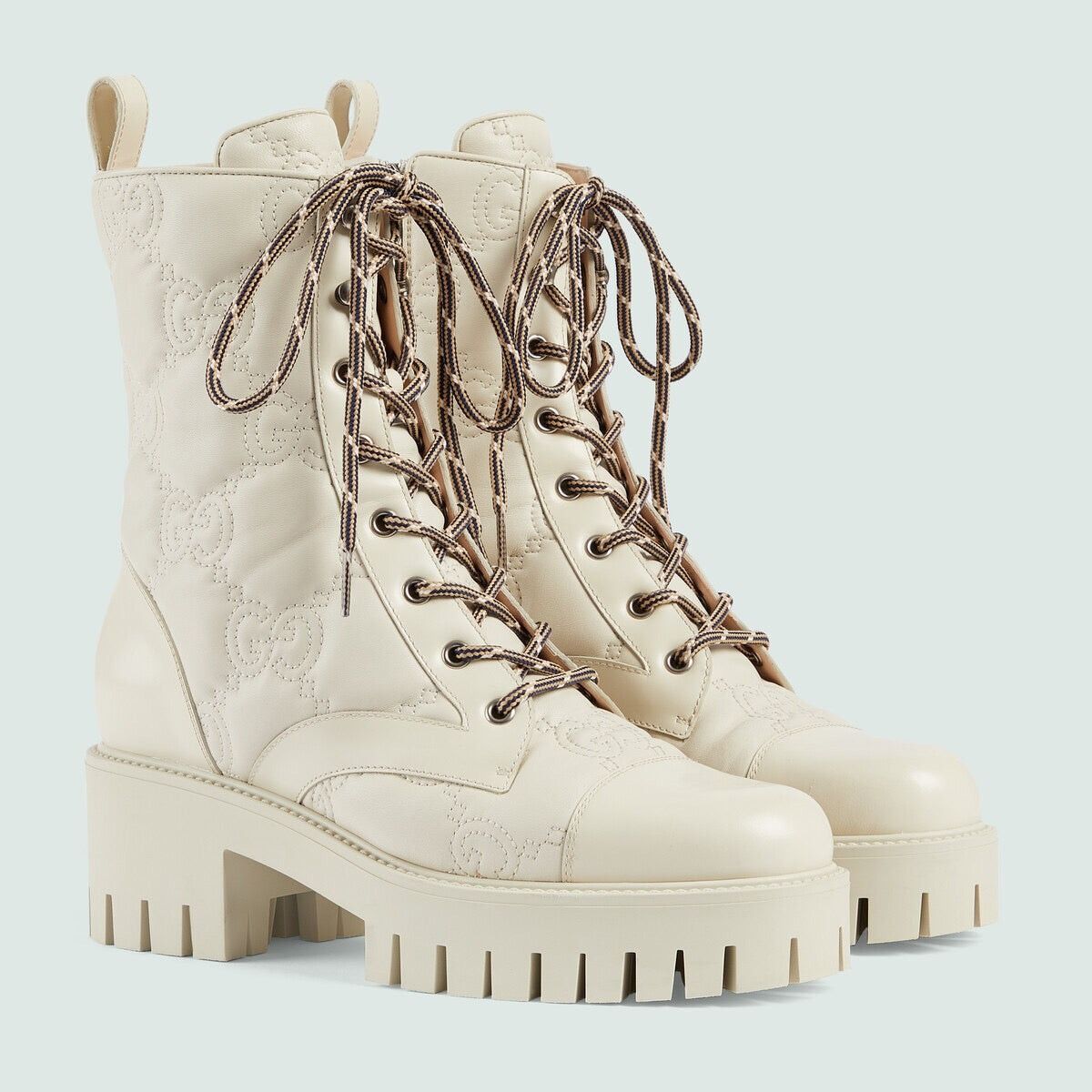Gucci Gucci GG Matelasse Lace Up Boots SIZE 36 Size ONE SIZE - 2 Thumbnail