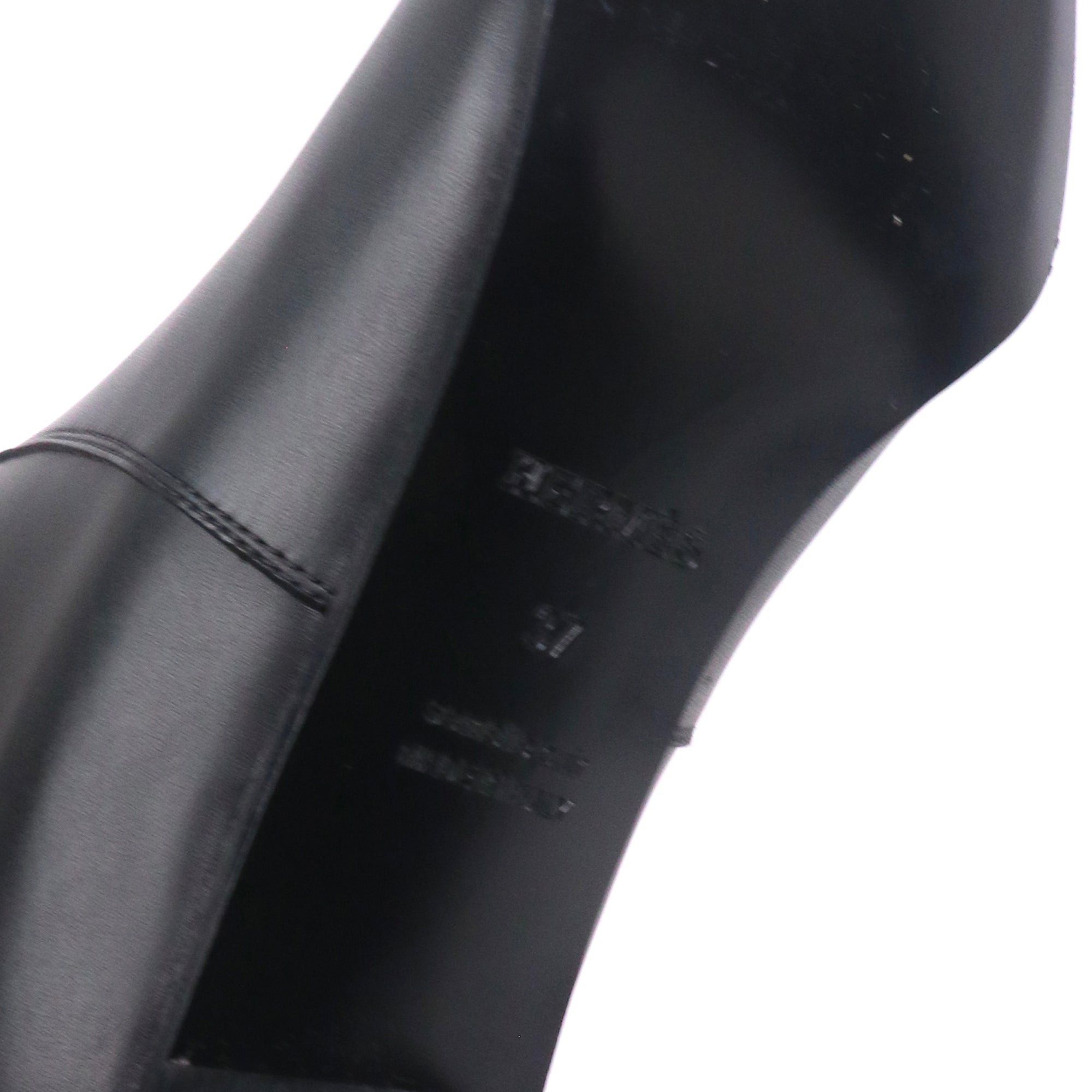 Hermes HERMÈS - Versailles Hermès heeled boots in black leather (T37) Size US 6 / IT 36 - 7 Thumbnail