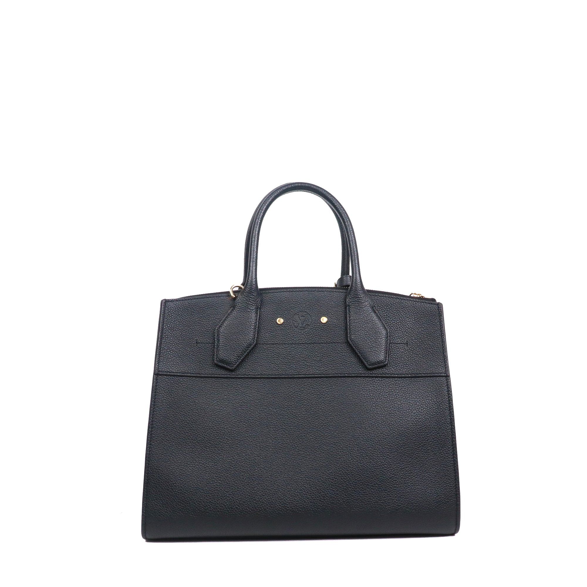 Louis Vuitton LOUIS VUITTON - Louis Vuitton City Steamer MM handbag in black grained leather Size ONE SIZE - 3 Thumbnail