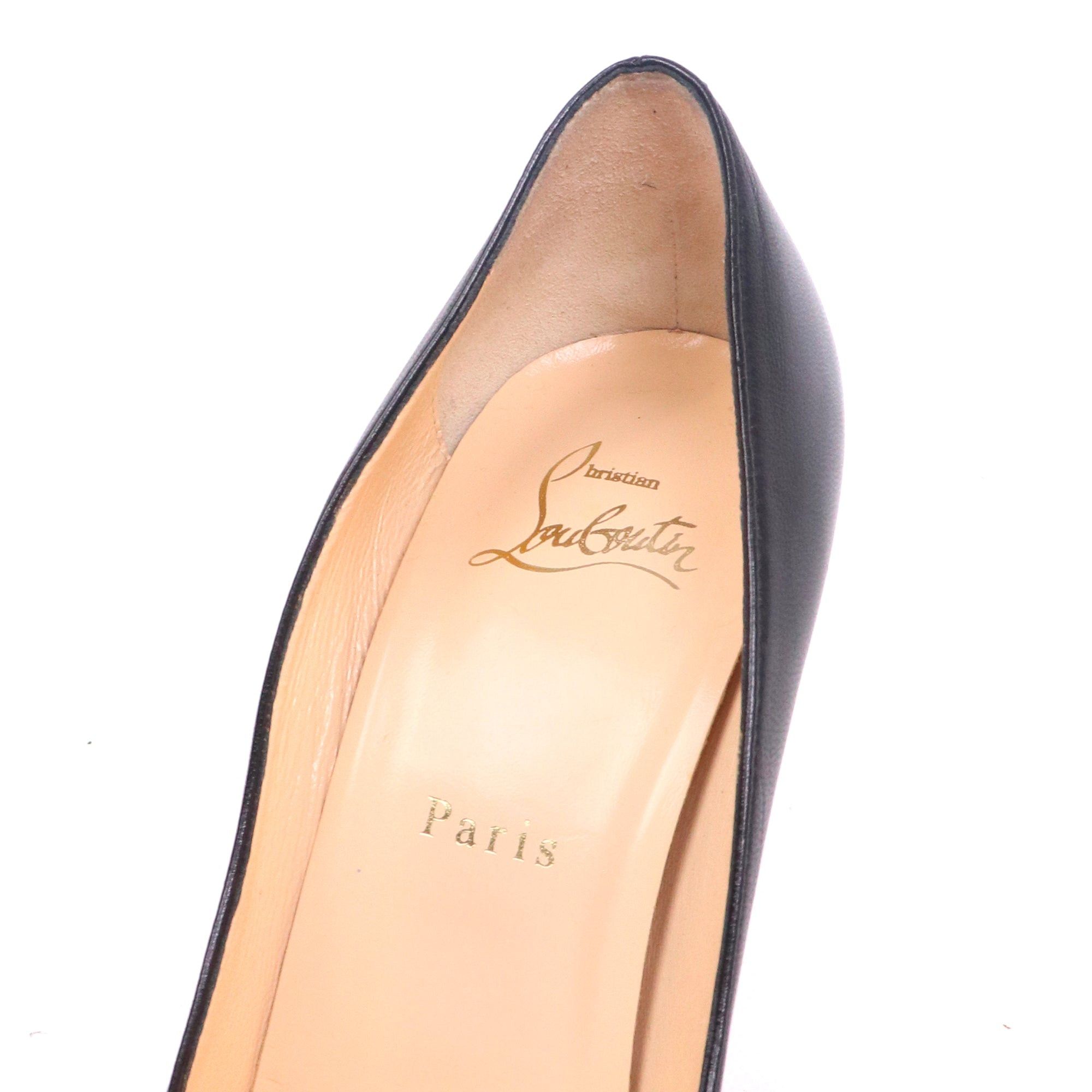 Christian Louboutin LOUBOUTIN - Louboutin Bianca pumps in black smooth leather (T36.5) Size US 5.5 / IT 35.5 - 4 Thumbnail