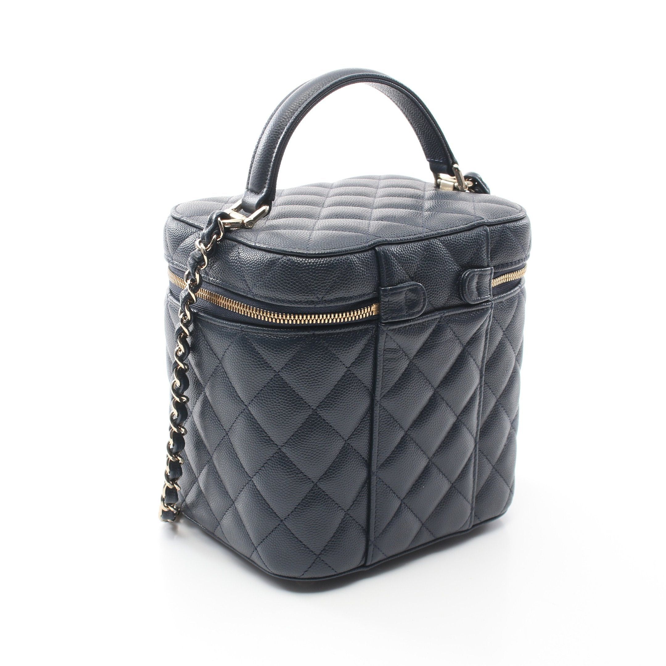 Chanel Chanel Matelasse Chain Shoulder Bag Caviar Skin Navy Gold Hardware Size ONE SIZE - 2 Thumbnail