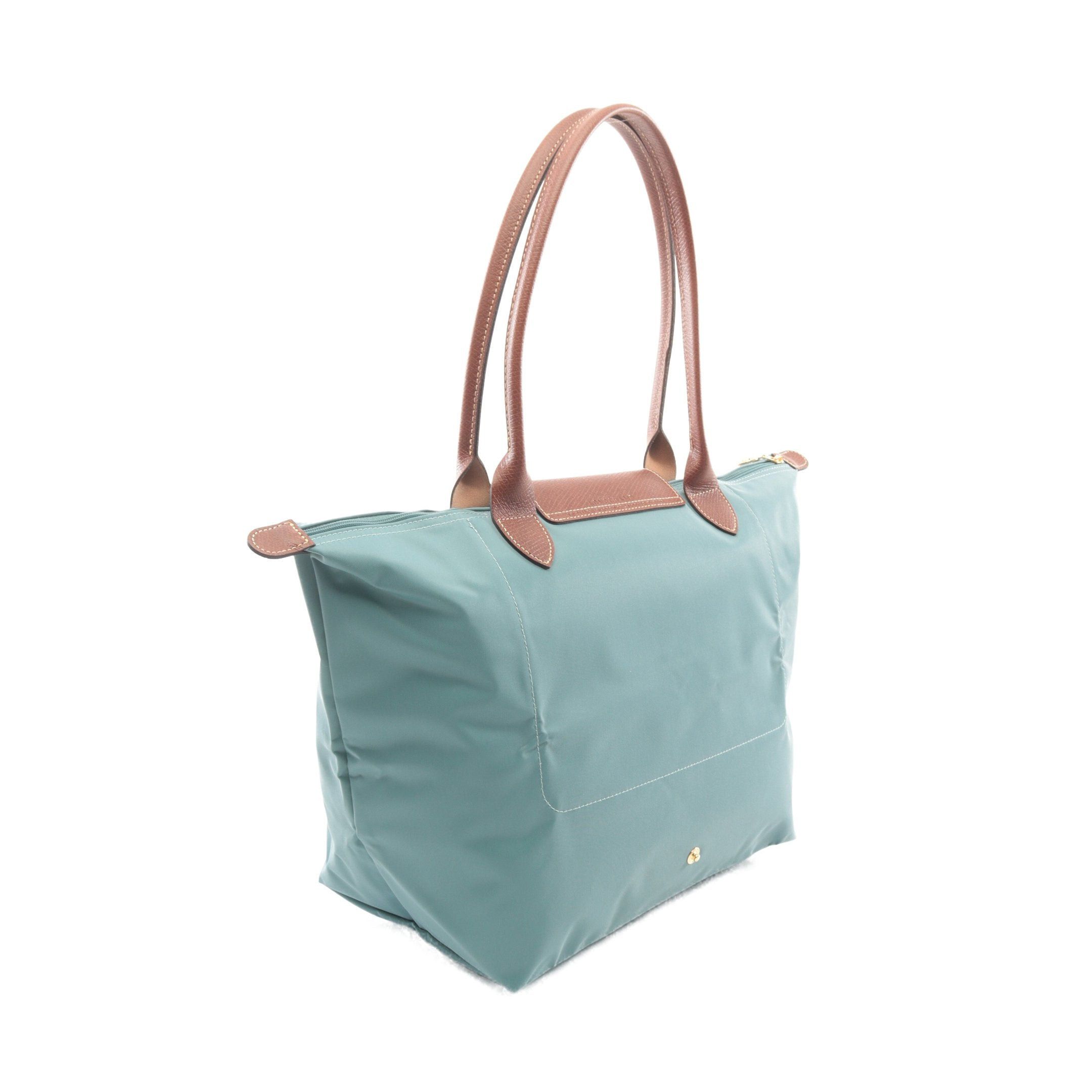 Longchamp Longchamp Le Preage Original L Shoulder Bag Tote Nylon Leather Blue Green Brown Size ONE SIZE - 2 Thumbnail
