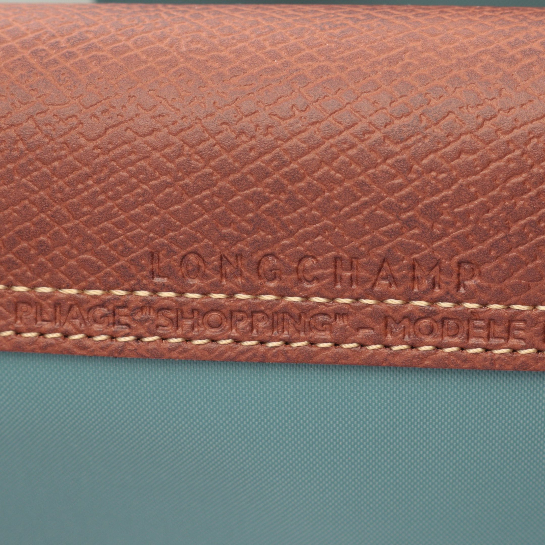 Longchamp Longchamp Le Preage Original L Shoulder Bag Tote Nylon Leather Blue Green Brown Size ONE SIZE - 4 Thumbnail