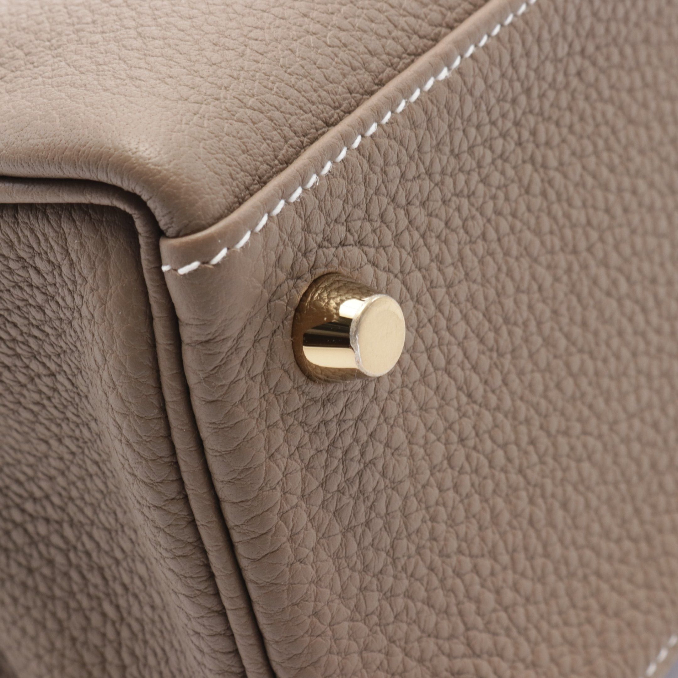 Hermes Hermes Kelly 25 Etoupe Handbag Togo Gray Brown Gold Hardware Double Engraved Size ONE SIZE - 7 Thumbnail