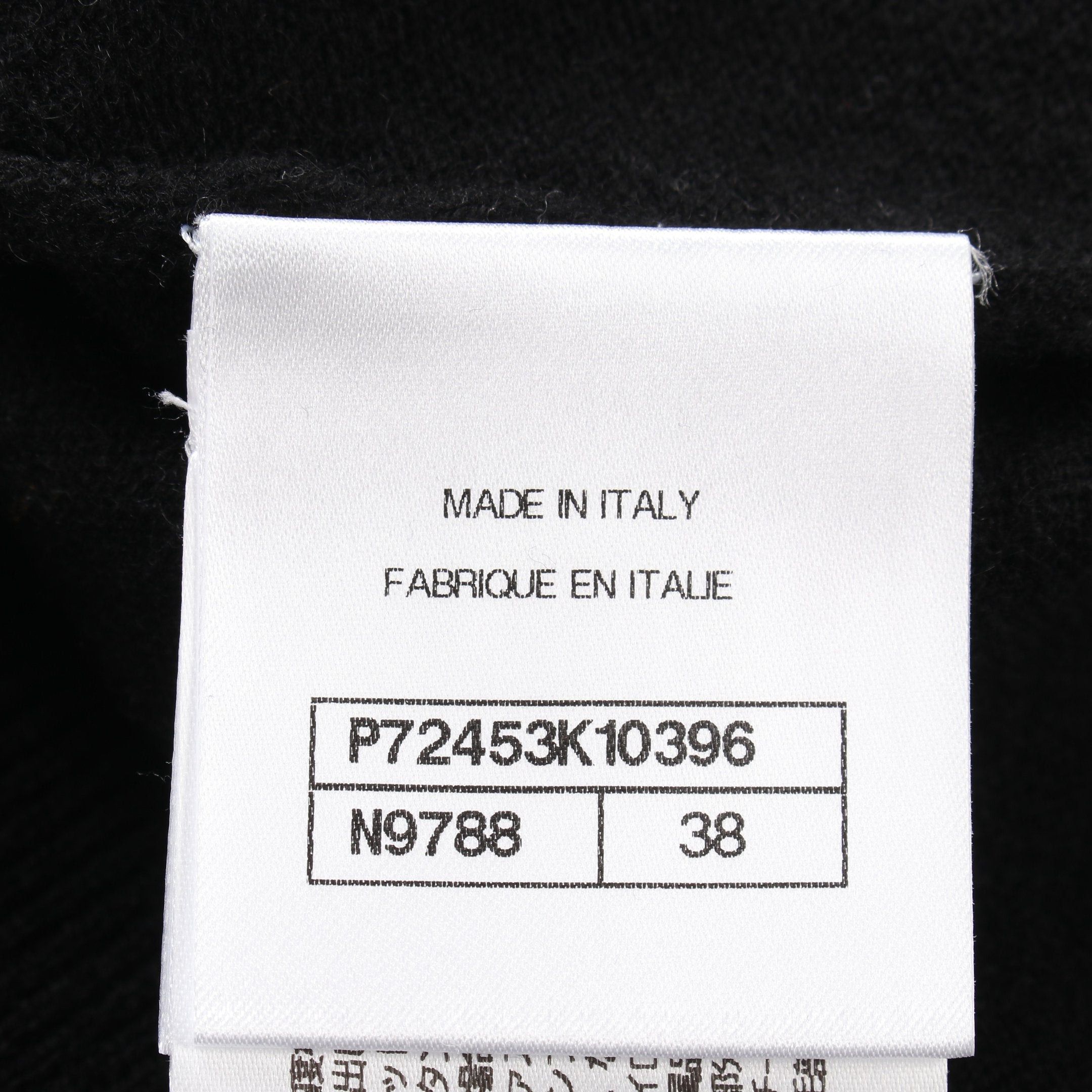 Chanel Chanel Coco Mark Daisy Sweater Knit Crew Neck Cashmere Black White 22P Size ONE SIZE - 4 Thumbnail