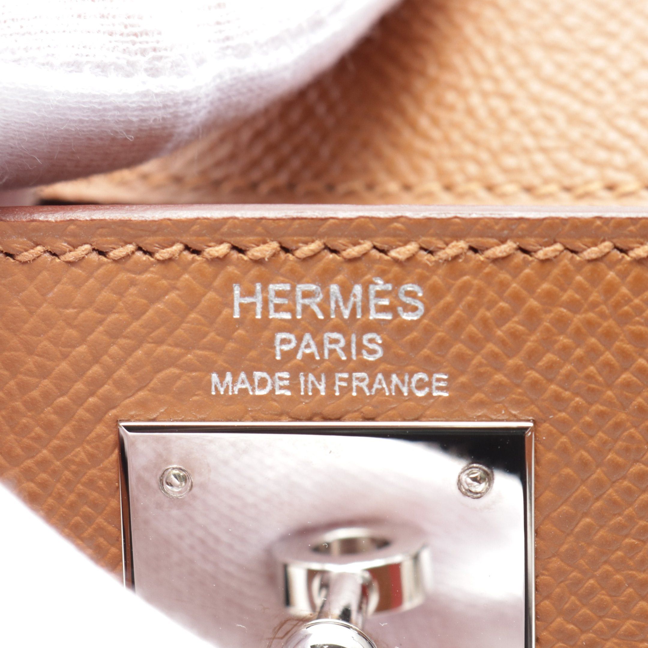 Hermes Hermes Kelly Letter 28 Gold Capucines Rouge Ash Handbag Veau Epsom Brown Orange Bordeaux Silver Hardware C Engraved Size ONE SIZE - 4 Thumbnail