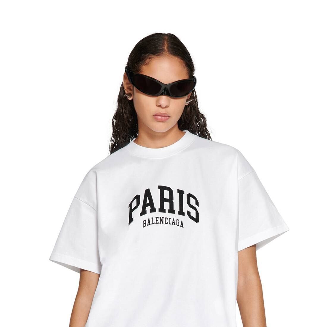 Balenciaga Cities Paris T-Shirt Medium Fit White Size US L / EU 52-54 / 3 - 3 Thumbnail