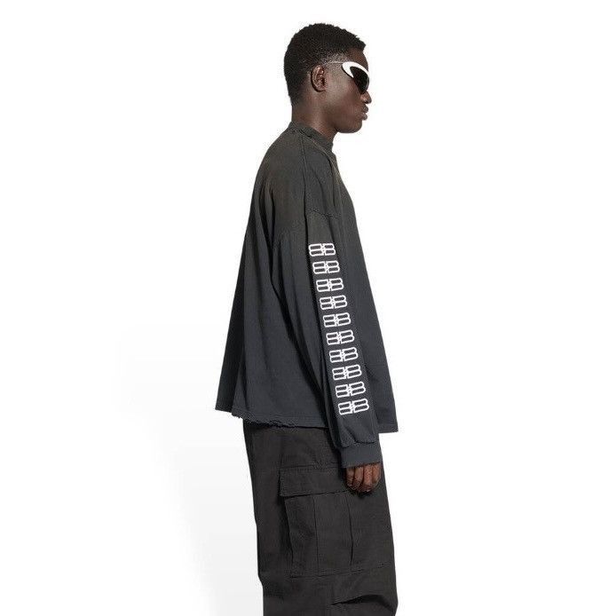 Balenciaga BB Paris Icon Long Sleeve T-Shirt Oversized Size US XS / EU 42 / 0 - 3 Thumbnail