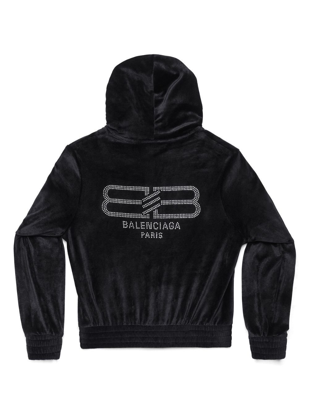 Balenciaga BB Paris Strass Zip-Up Hoodie Fitted Size S / US 4 / IT 40 - 2 Thumbnail