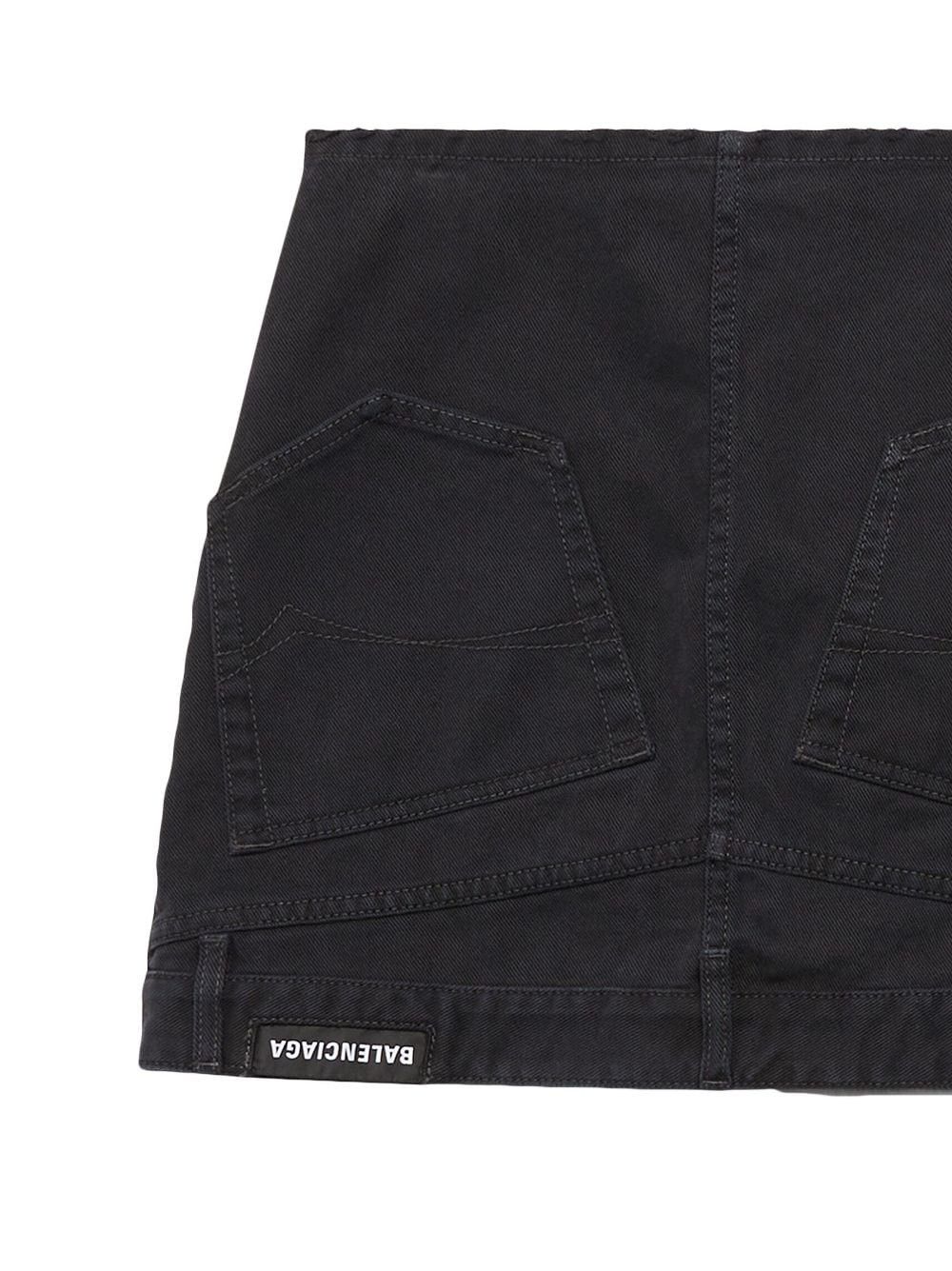 Balenciaga Upside-Down Denim Miniskirt Size 24" / US 00 / IT 34 - 3 Thumbnail