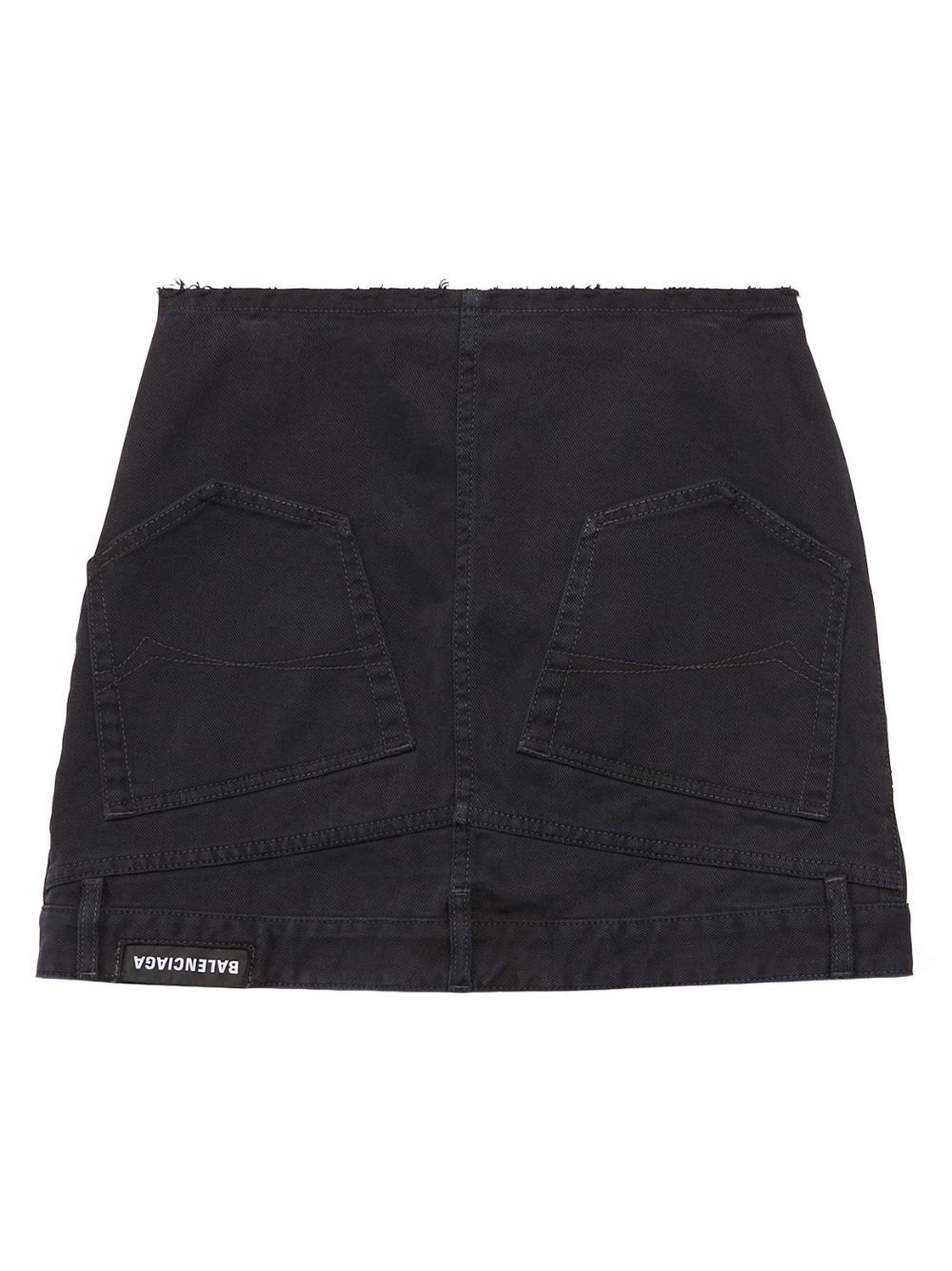 Balenciaga Upside-Down Denim Miniskirt Size 25" / US 0 / IT 36 - 2 Thumbnail