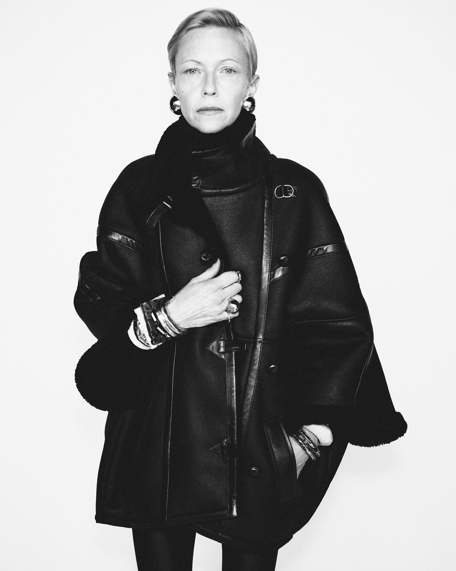 Saint Laurent Paris $11K VALUE Lambskin Cape in shaerling Size XS / US 0-2 / IT 36-38 - 2 Thumbnail