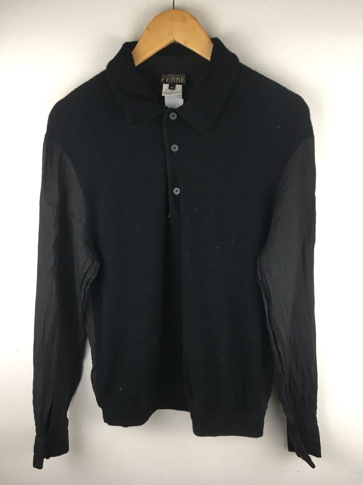 Gianfranco Ferre long sleeve shirt armpit 20 x 27