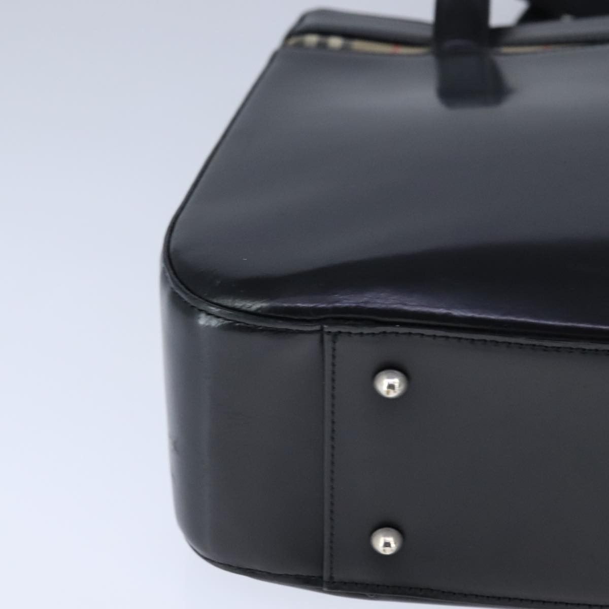 Burberry Nova Check Black Leather Handbag (Pre-Owned) Size ONE SIZE - 7 Thumbnail