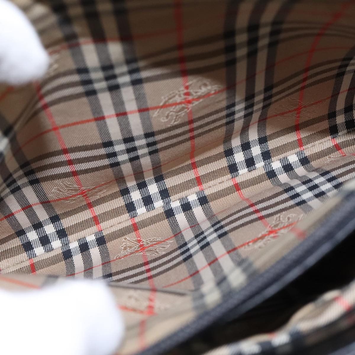 Burberry Nova Check Black Leather Handbag (Pre-Owned) Size ONE SIZE - 19 Thumbnail