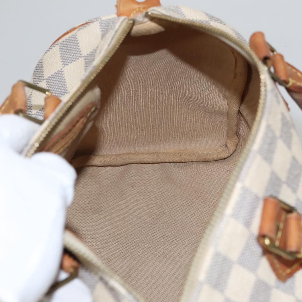 Louis Vuitton Speedy 25 White Canvas Handbag (Pre-Owned) Size ONE SIZE - 15 Thumbnail