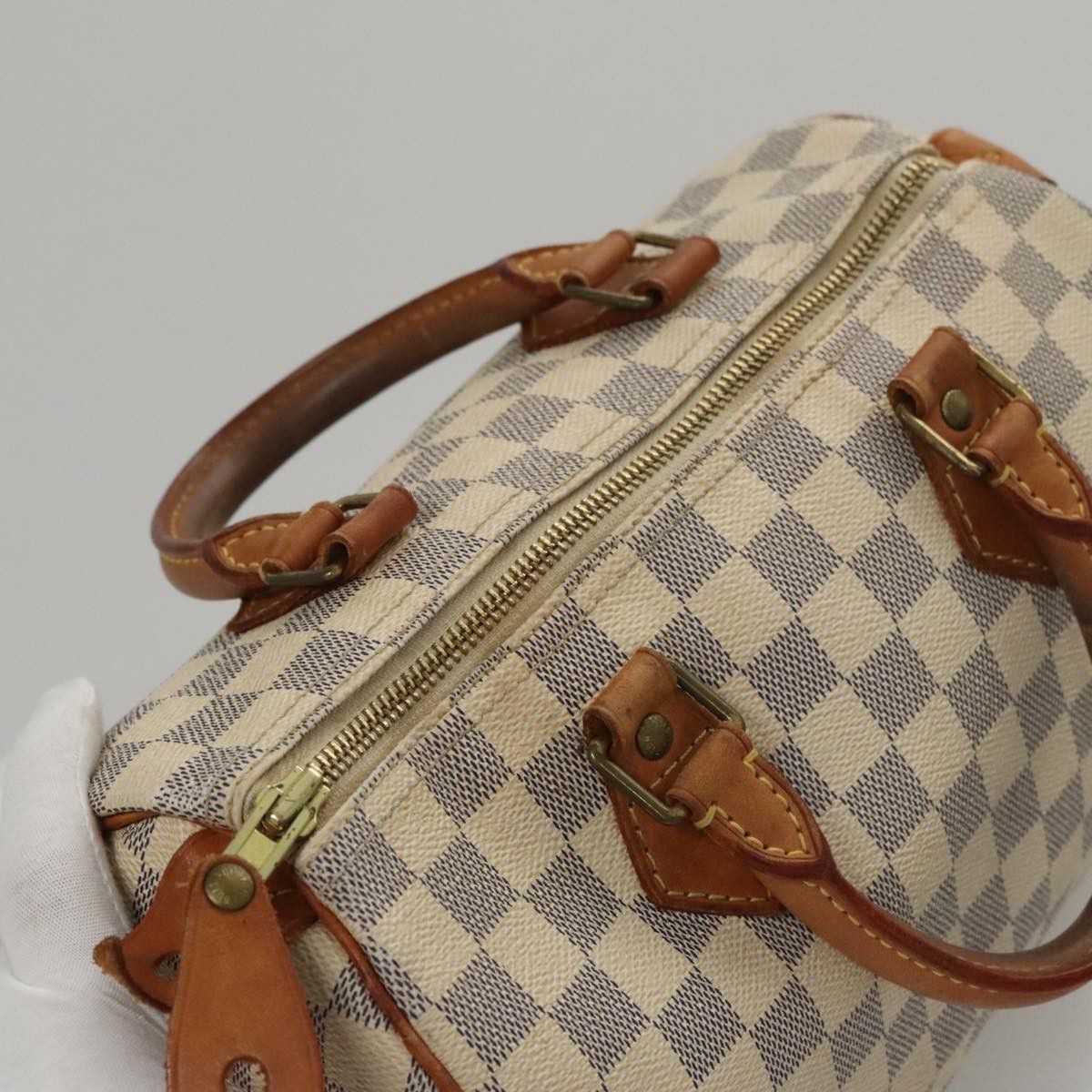 Louis Vuitton Speedy 25 White Canvas Handbag (Pre-Owned) Size ONE SIZE - 18 Thumbnail