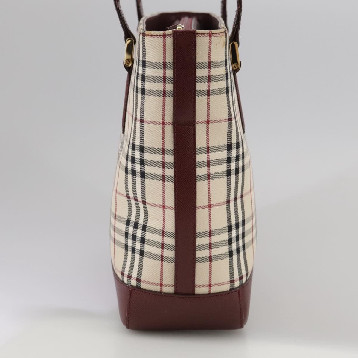 Burberry Nova Check Beige Canvas Tote Bag (Pre-Owned) Size ONE SIZE - 4 Thumbnail