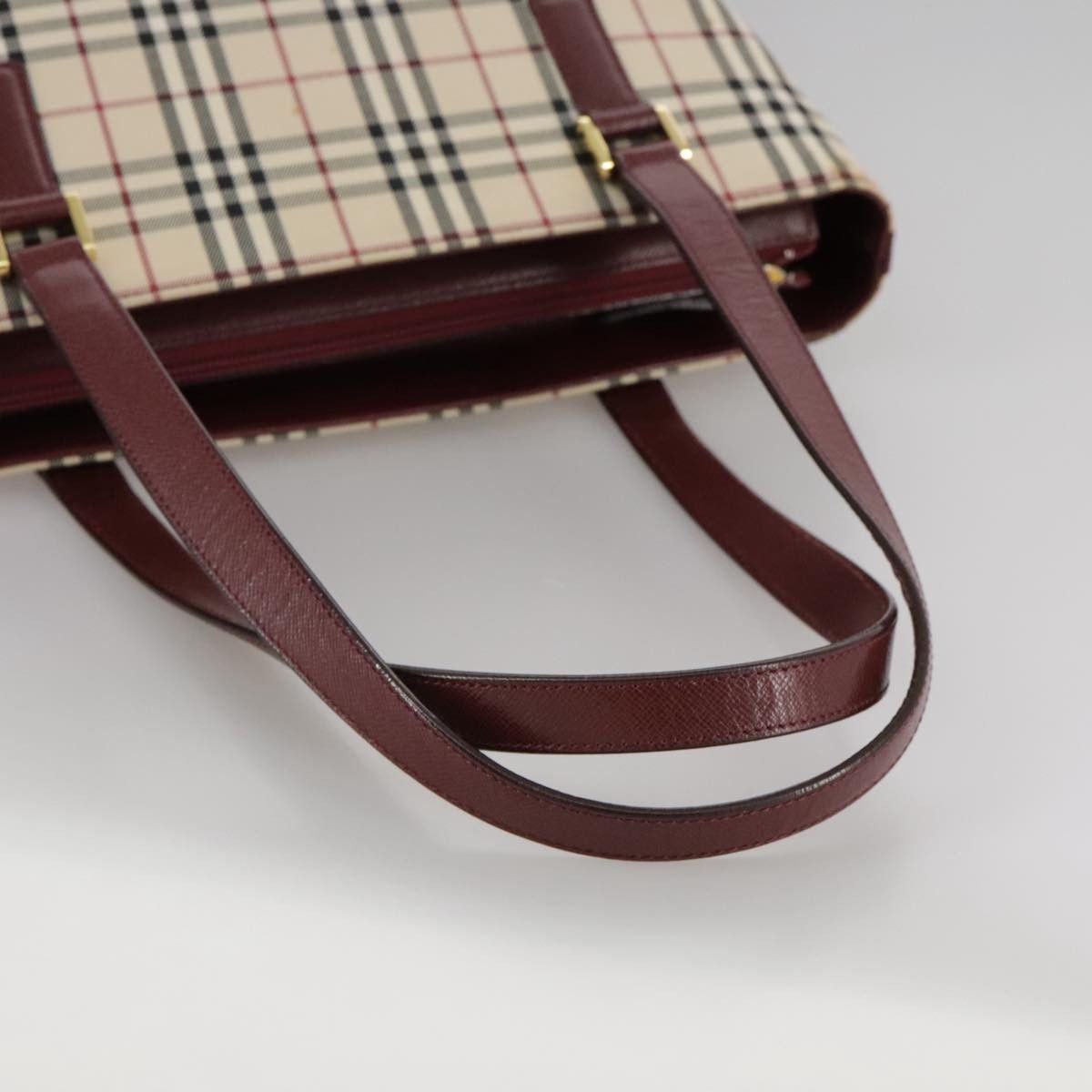 Burberry Nova Check Beige Canvas Tote Bag (Pre-Owned) Size ONE SIZE - 5 Thumbnail