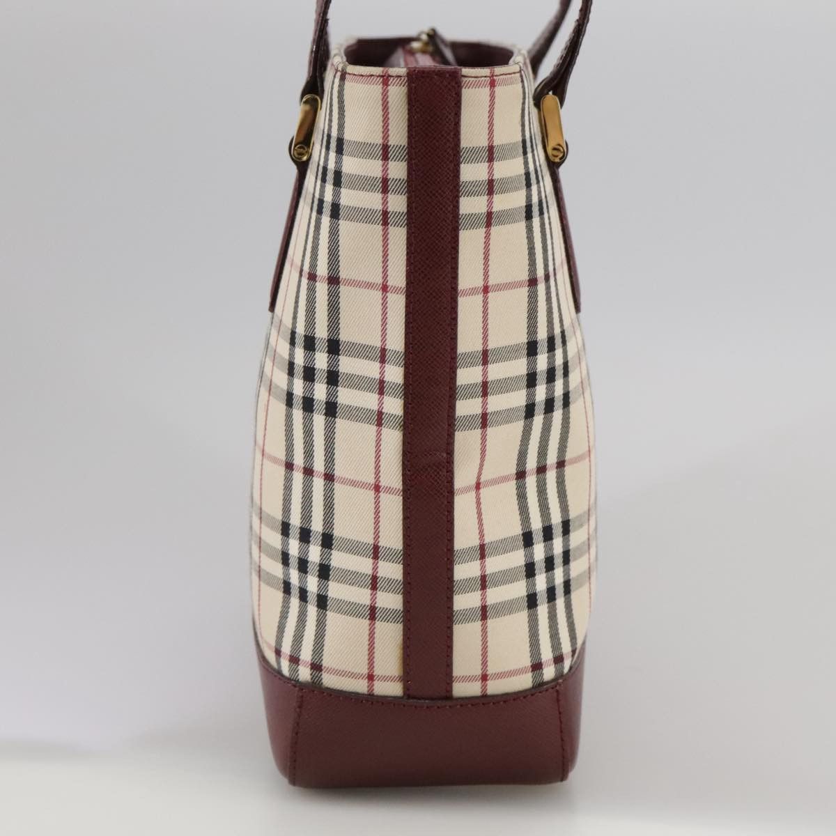Burberry Nova Check Beige Canvas Tote Bag (Pre-Owned) Size ONE SIZE - 3 Thumbnail