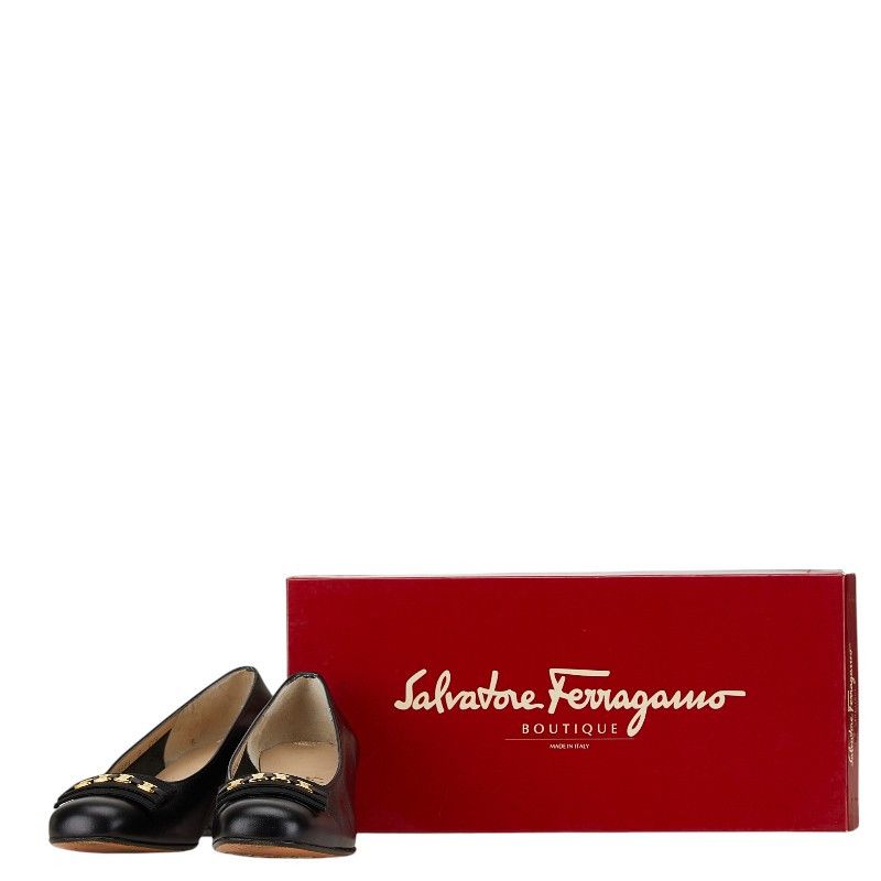 Salvatore Ferragamo Salvatore Ferragamo Salvatore Ferragamo Vara Leather Pumps Leather Shoes DUTY FREE for USA Size ONE SIZE - 11 Thumbnail