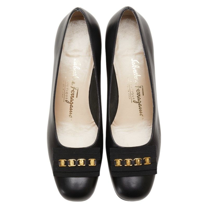Salvatore Ferragamo Salvatore Ferragamo Salvatore Ferragamo Vara Leather Pumps Leather Shoes DUTY FREE for USA Size ONE SIZE - 6 Thumbnail