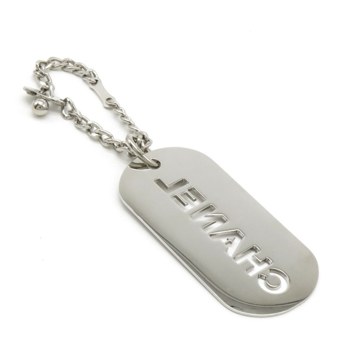 Chanel Chanel Chanel Metal Logo Dog Tag Keychain A25216 Metal Key Chain A25216 Size ONE SIZE - 2 Thumbnail