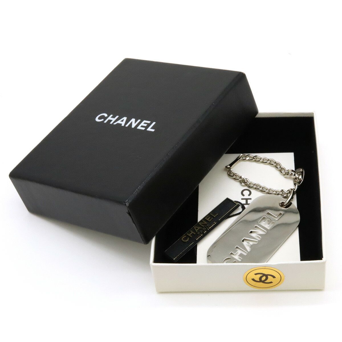 Chanel Chanel Chanel Metal Logo Dog Tag Keychain A25216 Metal Key Chain A25216 Size ONE SIZE - 5 Thumbnail