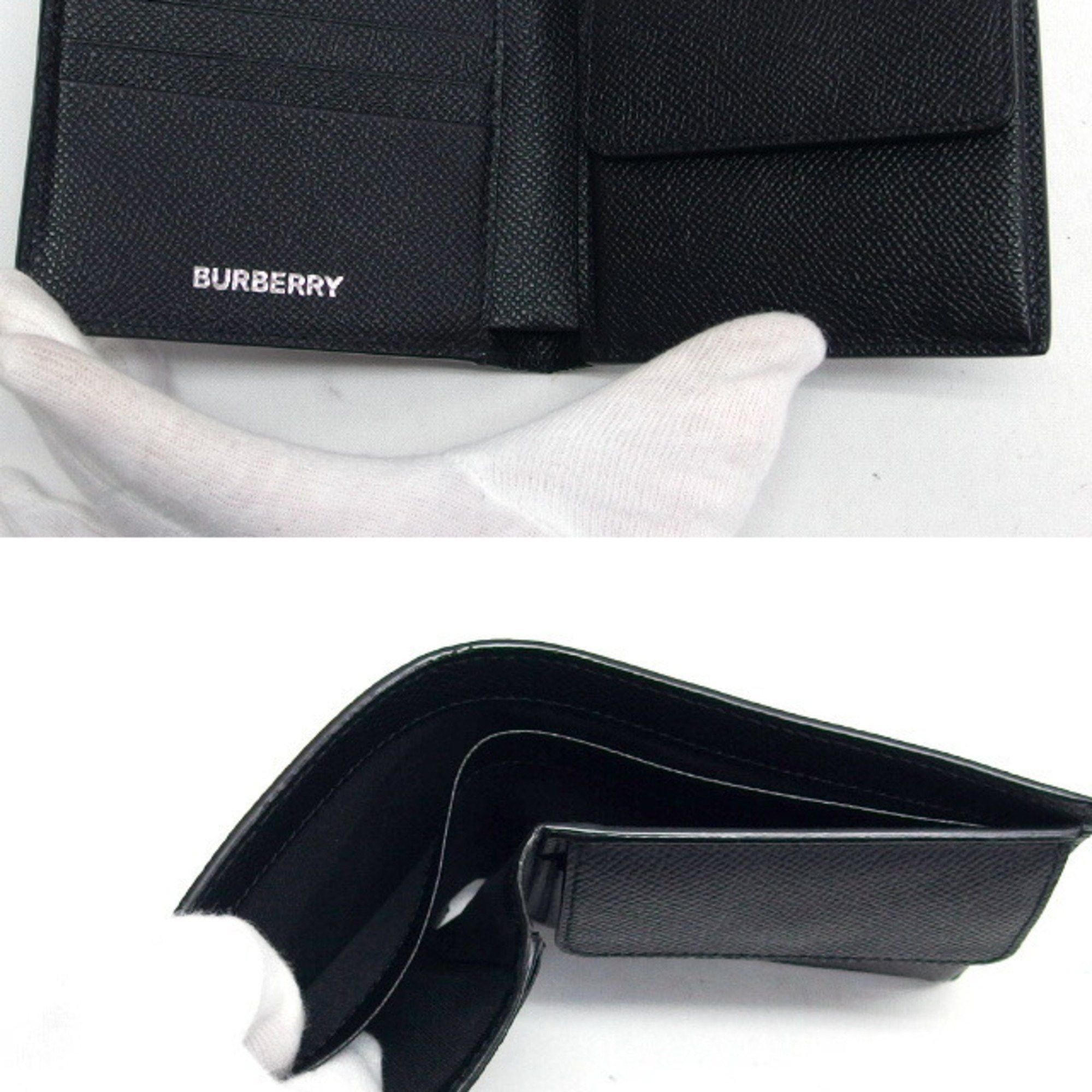 Burberry Burberry striped bi-fold compact wallet in black Size ONE SIZE - 4 Thumbnail