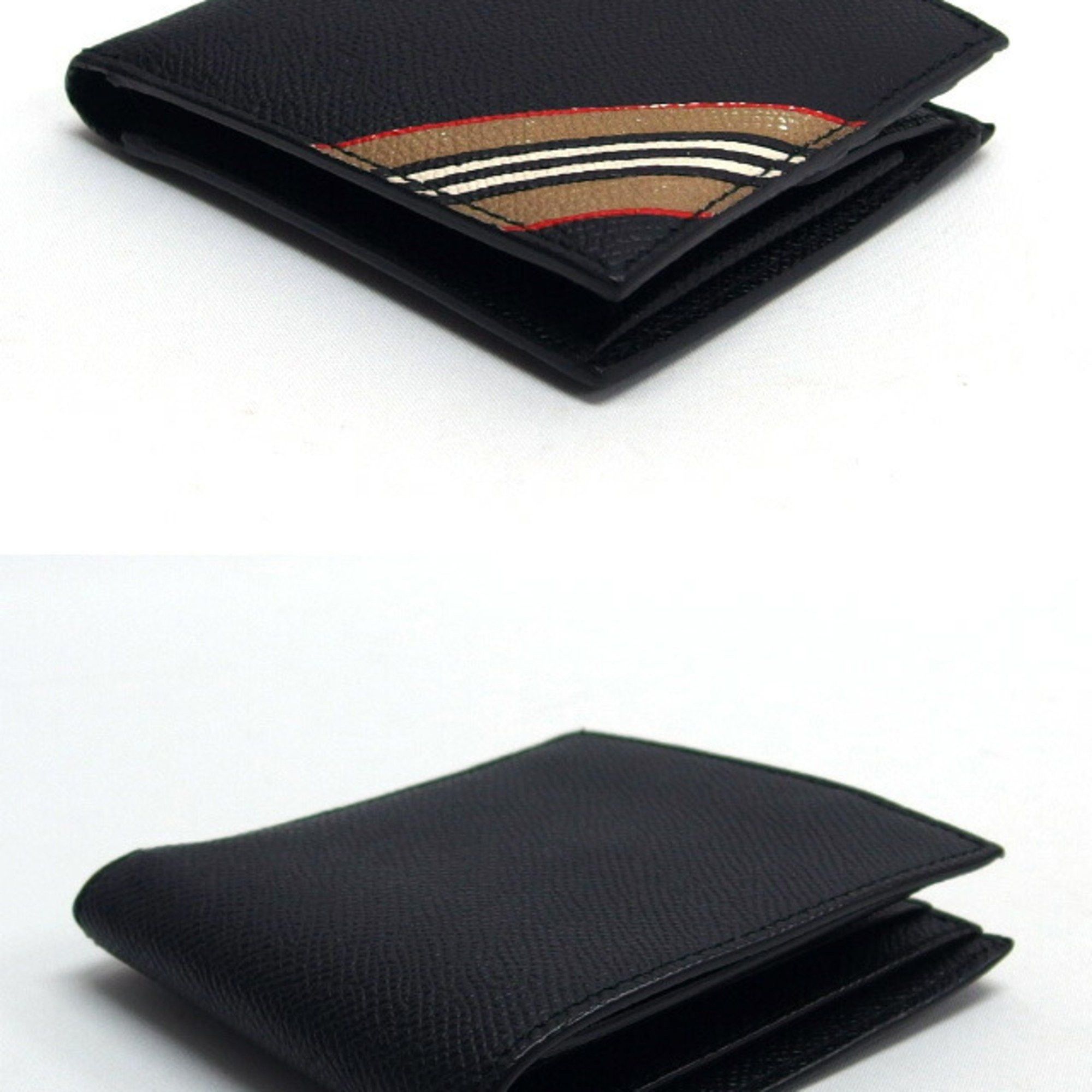 Burberry Burberry striped bi-fold compact wallet in black Size ONE SIZE - 3 Thumbnail