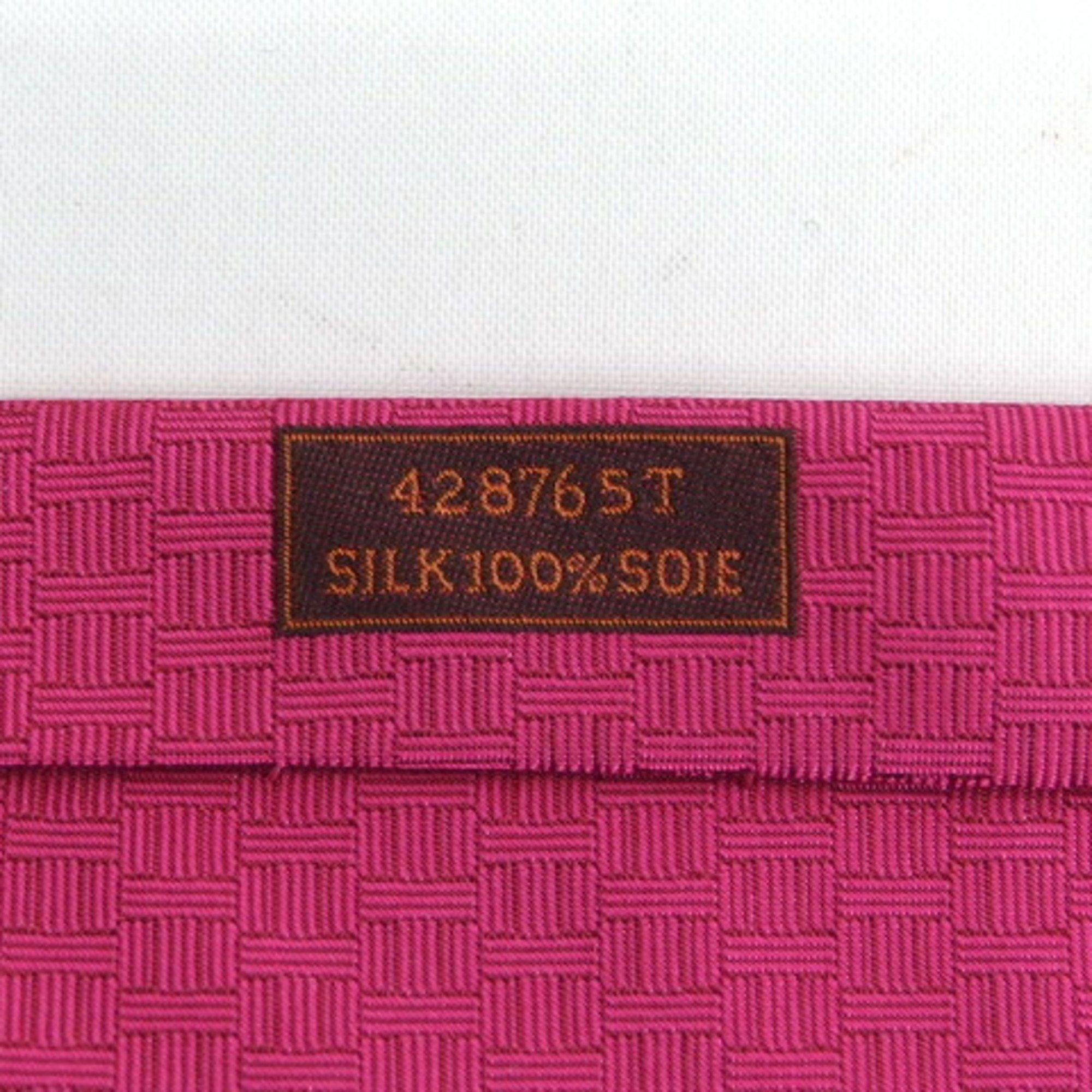 Hermes Hermes Fasonne H Clover Tie Vivid Pink Size ONE SIZE - 7 Thumbnail