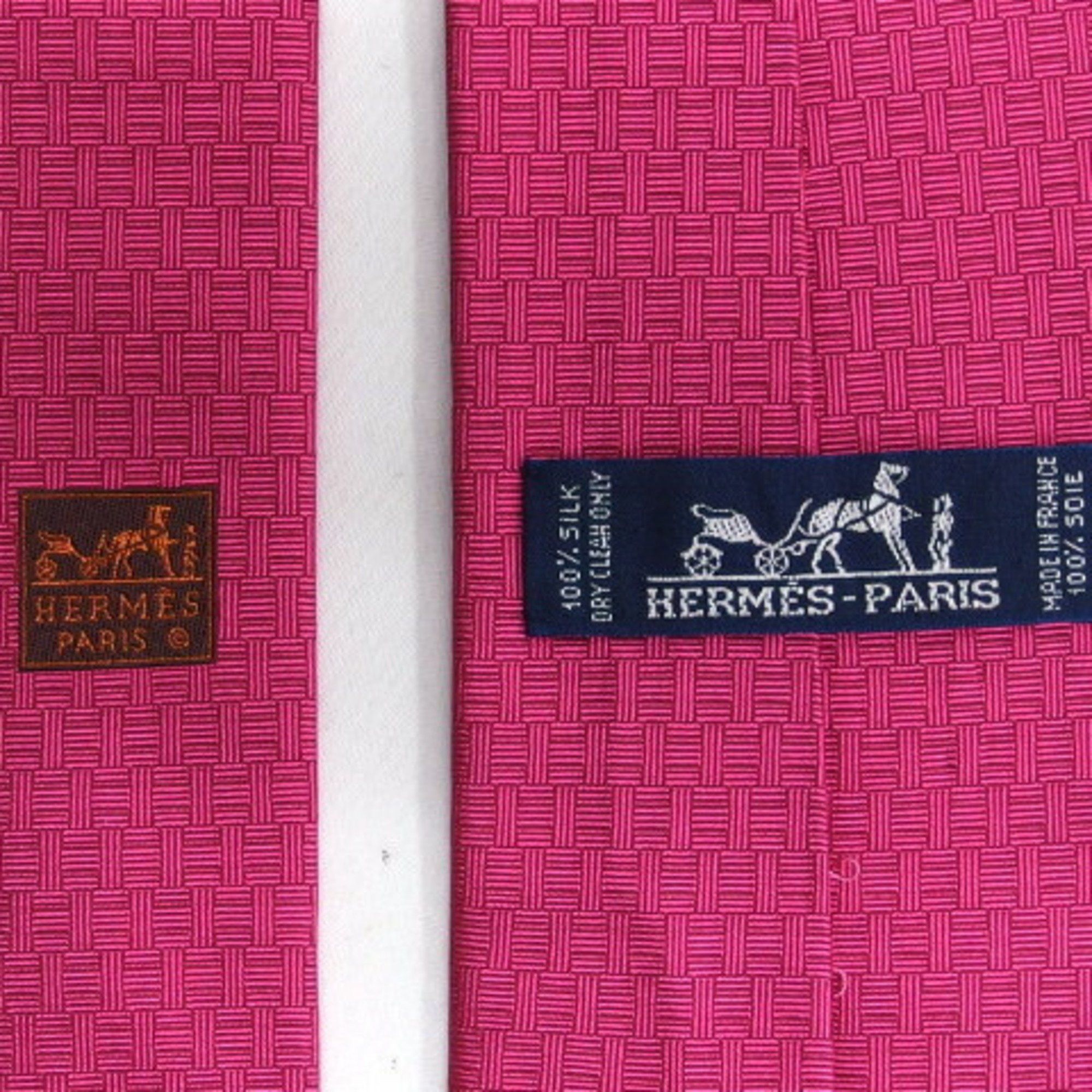 Hermes Hermes Fasonne H Clover Tie Vivid Pink Size ONE SIZE - 6 Thumbnail
