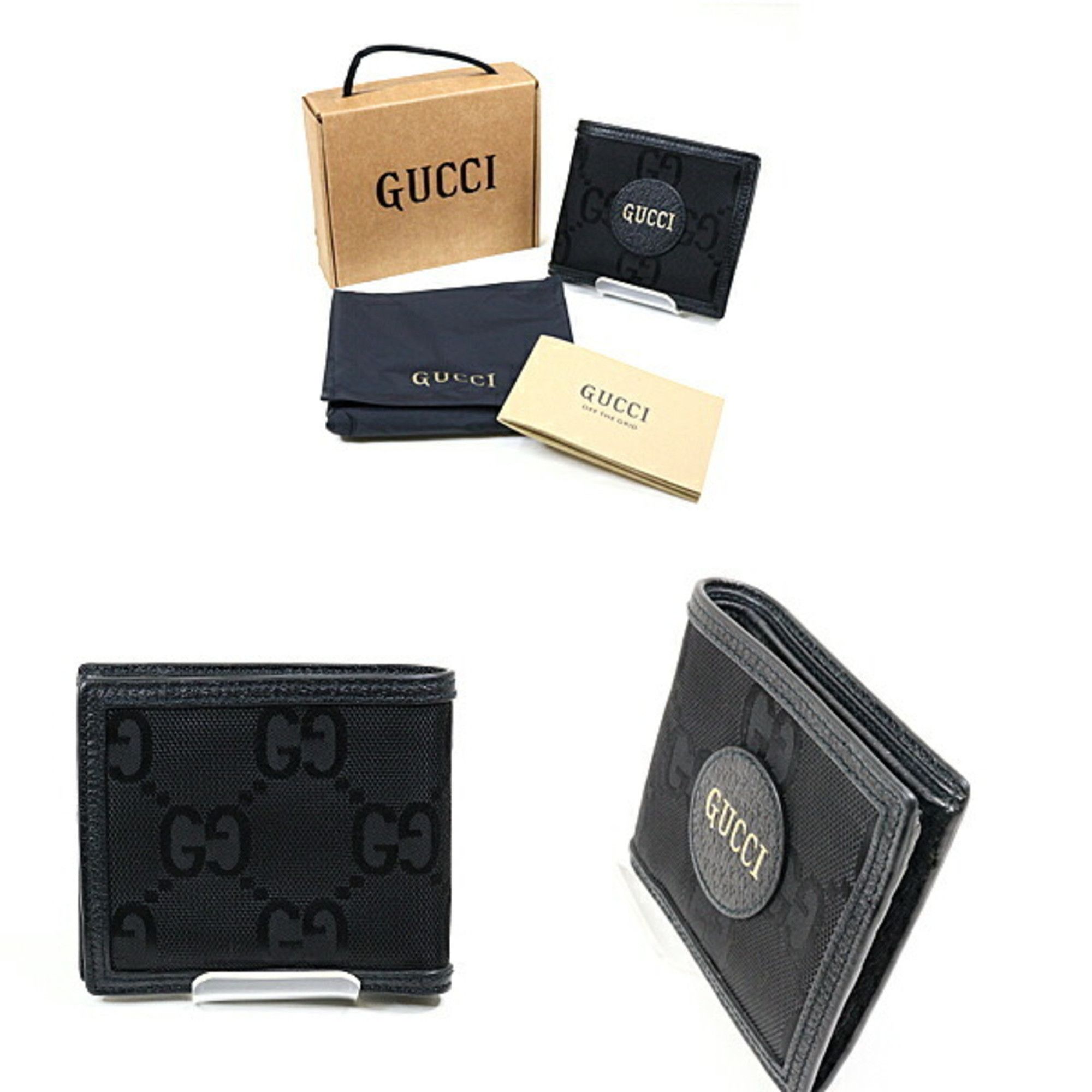 Gucci GUCCI Off the Grid Bi-fold Wallet 625574 Black Compact Size ONE SIZE - 2 Thumbnail