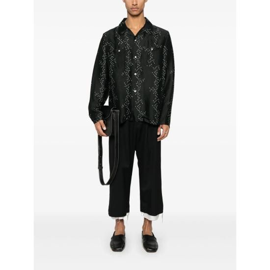 Needles NEEDLES Men Long Tops QV249 OFFWH BLACK Size US L / EU 52-54 / 3 - 4 Thumbnail